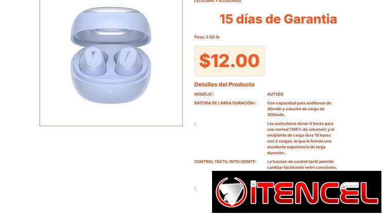 Moderno equipo es el Audífonos inalámbricos 1Hora de tecnología VPT#-0025