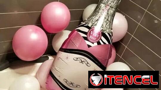 Conjunto de GLOBOS en forma de botella y copa