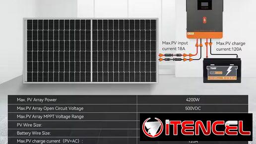 Inversor Solar Híbrido PowMr 3.6KW 24V MPPT 120AInversor Solar Híbrido PowMr 3.6KW 24V MPPT 120A