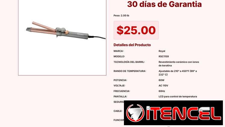 RIZADOR DE CABELLO ROYAL VPT#-0270