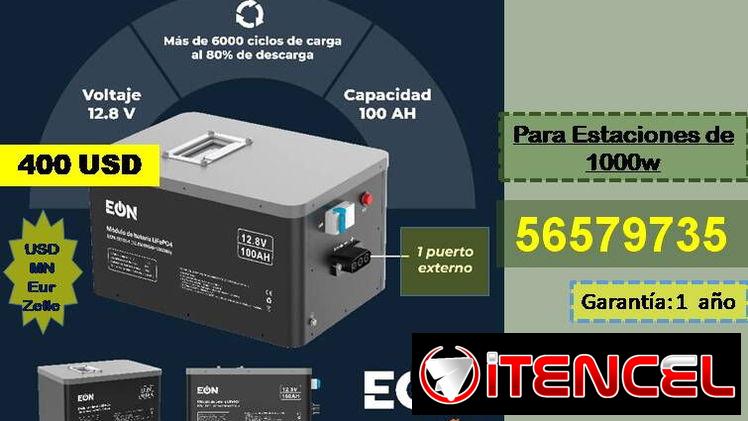BATERIAS LifePo4 [12.8v/1280 Wh]  (1 y 2 puertos Externos) Recogida en Marianao  Tpte Costo Adicional Garantía 1 año