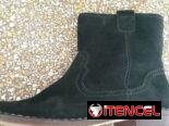 Zapatos negros de unisex – Botas altas de gamuza – Calzado elegante – Botín clásico – Zapato urbano suela marrón