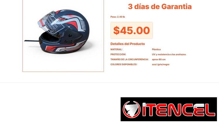Casco integral que resiste impactos y sol fuerte al instante VPT#-0079