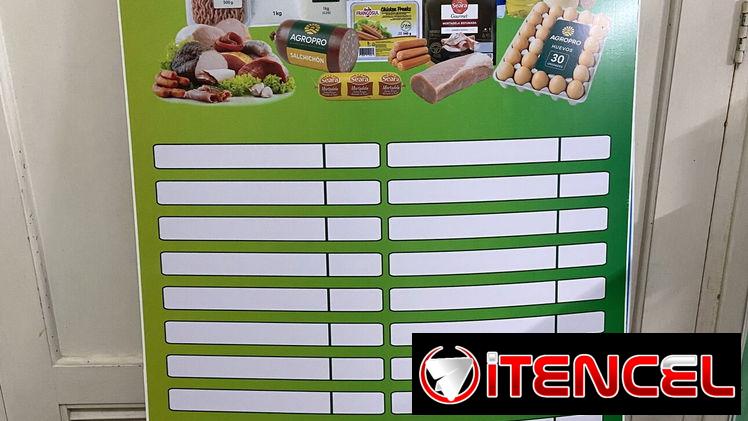 Pizarras para productos y precios / pizarras de pvc