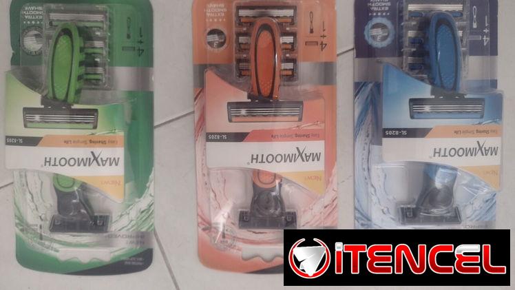 Ganga máquinas de afeitar con respuestos de 3 hojas exelente calidad