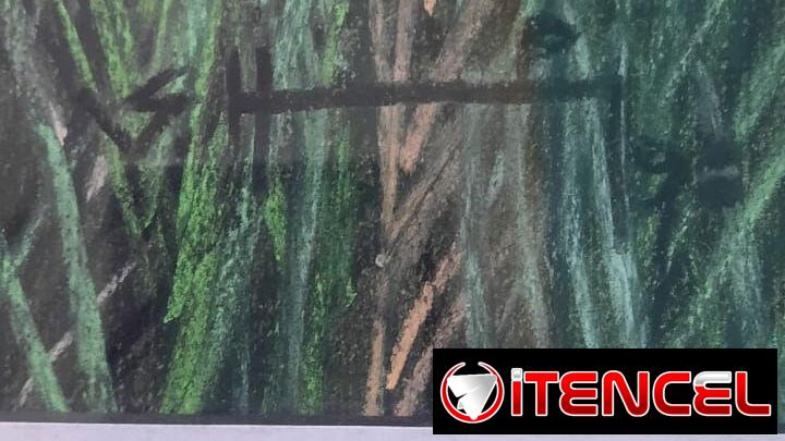 🎨 CUADRO PASTEL SOBRE PAPEL, PAISAJE RURAL CUBANO, AÑOS 90 📲 WhatsApp 55216339