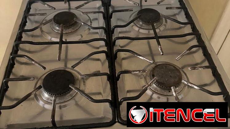 Cocina de gas de uso con horno
