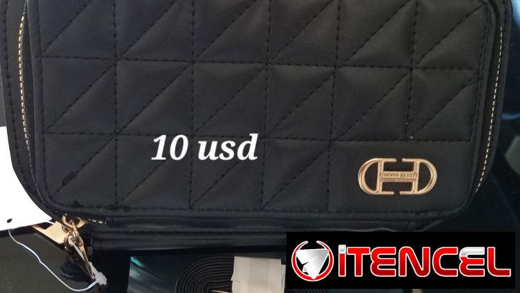 Cartera de mujer portacelular con asas ajustables
