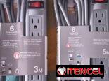 Extensiones Eléctricas de 3-5-8-10-15-20-25 metros. De 3 y 6 tomacorrientes