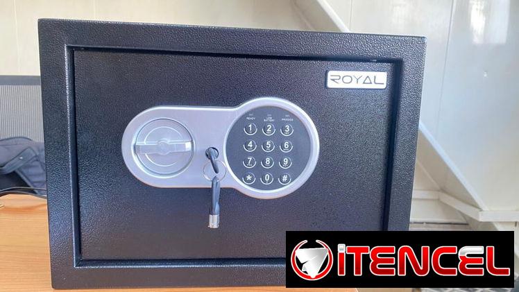 Caja Fuerte Electrónica Royal 16L 4 Baterías AA, Caja de Valores Royal 16L Cierre Programable VPT#-0501