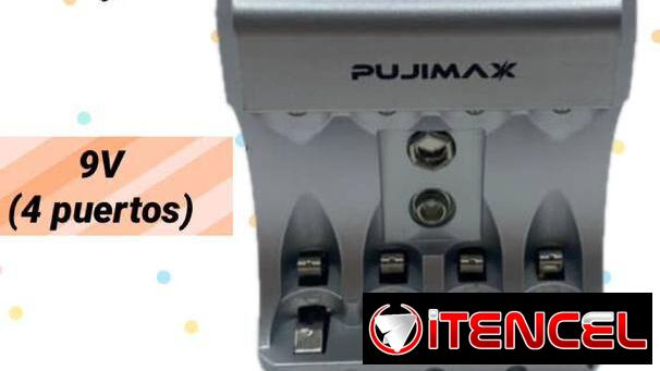 Cargador de pilas recargables AAA y AA 4 puertos