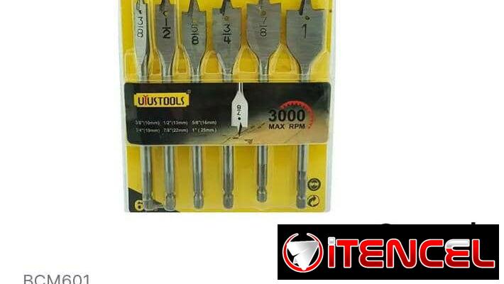 Juego de brocas planas para madera