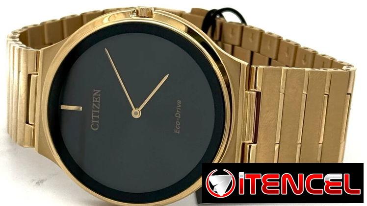 CITIZEN ECODRIVE STILLETO (AR3112-57E) DE 39MM , UNISEX EN ACERO INOXIDABLE DORADO Y CRISTAL DE ZAFIRO , NUEVO  58049738