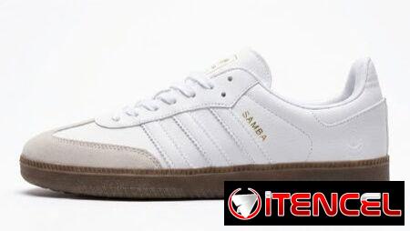 TENIS ADIDAS SAMBA BLANCO Y BEICH .