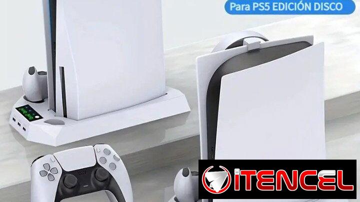 🧊🎮 Soporte y Estación de Refrigeración para PS5 – Ventilador + Carga + Organización