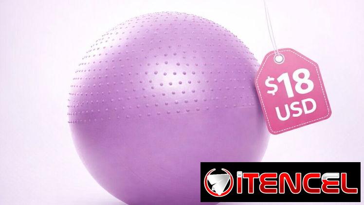 BALÓN DE YOGA INFLABLE CON SUPERFICIE ANTIDESLIZANTE