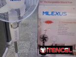 Ventilador Recargable 16 pulgadas de Pedestal Marca Milexus Batería Litihum duración 8 horas en 85 USD Transporte