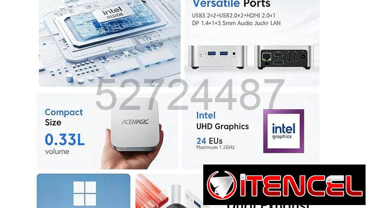 ✅✅52724487 – Mini PC Acemagik Vista-Mini V1, 12da Generación, Intel N95 @3.4Ghz, 16Gb DDR4, 256Gb SSD M.2✅✅