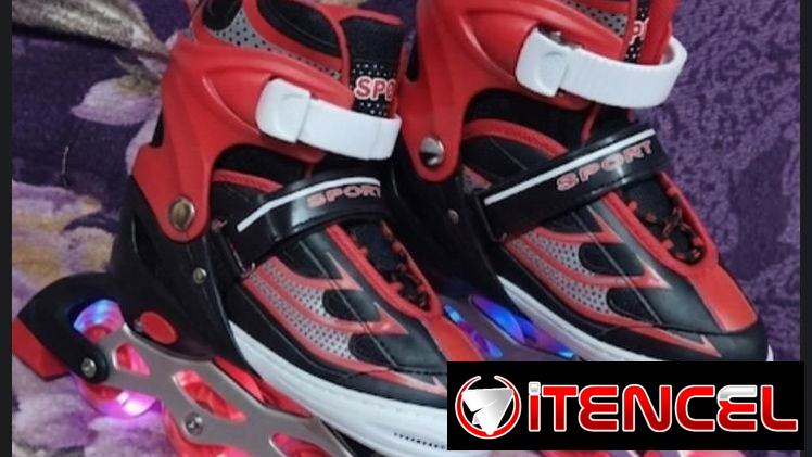 Patines con su equipo completo