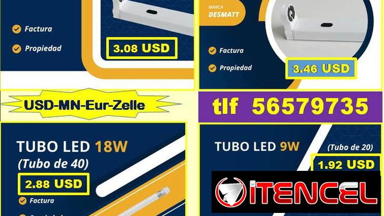 LAMPARAS y TUBOS LED…Tlf 56579735…/(USD-MN-Eur-Zelle)/ Recogida en Marianao…Tpte (Costo Adicional)