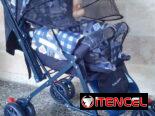 Coche para niños en azul y rosado