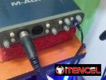 Targeta de sonido m audio con micrófono condensador