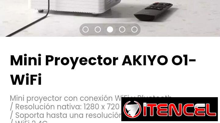 Mini Proyector AKIYO O1-WiFi. Compatible con Fire TV Stick y Chromcast
