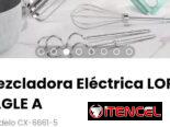 Mezcladora Eléctrica LORD EAGLE A. Incluye 5 accesorios de acero inoxidable