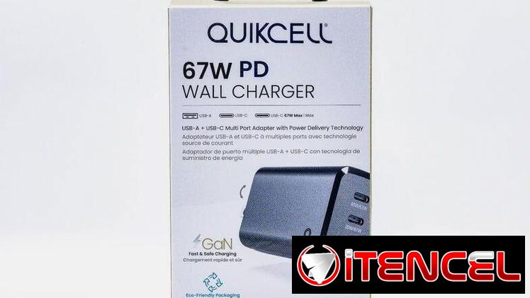 Cargador de Pared Quikcell 67W PD GaN (Multi-Puerto)