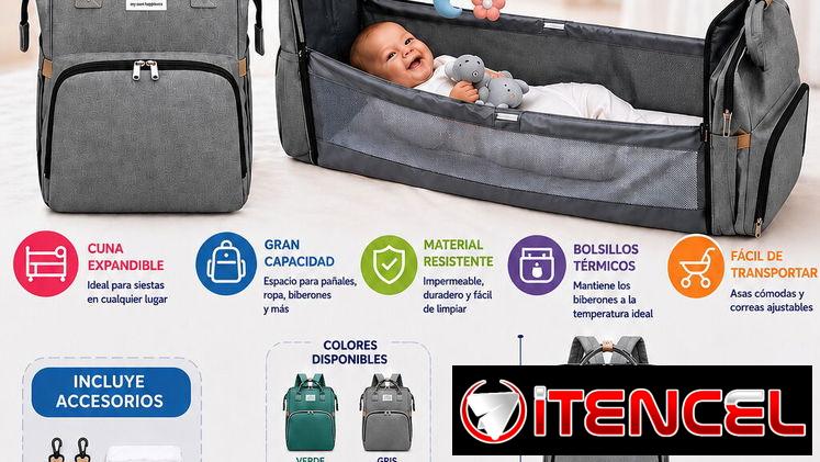 MOCHILA CUNA PAÑALERA EXPANDIBLE