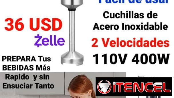 BATIDORA De Mano | 2 Velocidades | 400W Acero Inox – $36 USD Zelle 🚚 #Batidora #Minipimer #Licuadora #BatidoraMano