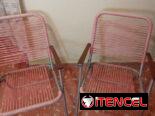Vendo dos Butacas de aluminio y cordón plástico con brazos de madera. Jaimanitas, playa.
