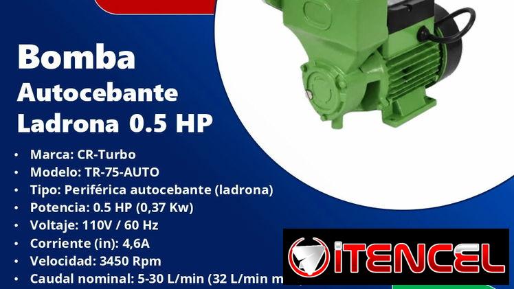 Bomba de agua autocebante 0.5 HP
