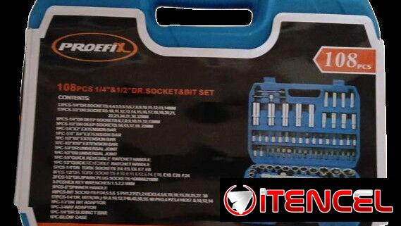 Maleta de herramientas 🧰 108 piezas Cubos,Destornilladores, llaves de bujia,Torx ,Allen ,…mas info 5 9757936