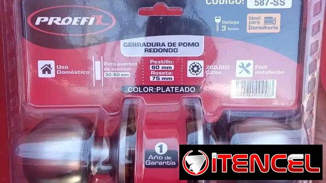 Picaporte con 3 llaves de respuesto apto para las mayorías de la puertas