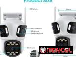 Cámara de seguridad WiFi IP PTZ de tres lentes para exteriores, HD 6K, (trabaja con o sin Internet) NUEVA!