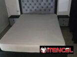 Cama camera o 3/4 de tubo tapisada con mesas de noche. Entrega a domicilio sin costo adicional en toda la habana.