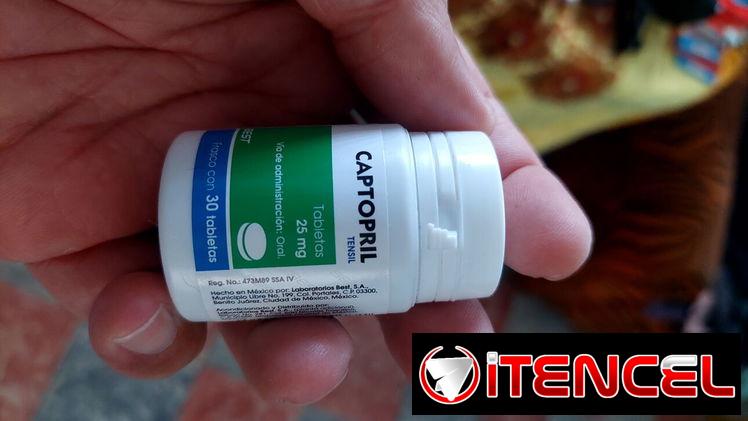 Captopril de 25 mg con 30 tab
