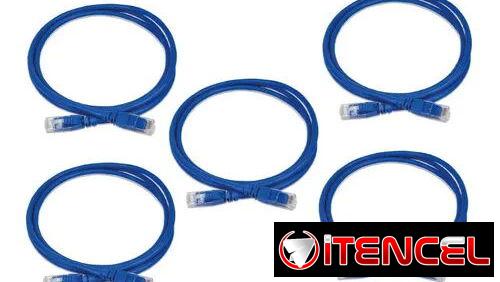 Cable de Red UTP CAT 6 RJ45 de 3 Metros Marca EXCEL Color Azul Nuevo Sellado en 2500 CUP