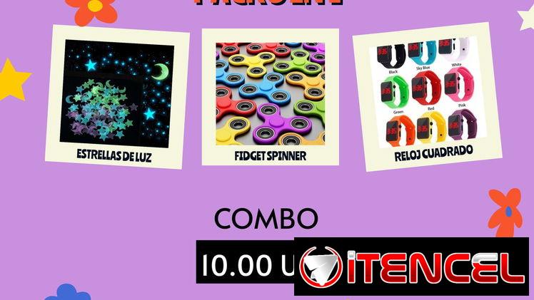 … OFERTA ….🎁 PACK 3 JUGUETES EN 1 🎁  100 ESTRELLAS FOSFORESCENTES 🎁 RELOJ DIGITAL CUADRADO 🎁 FIDGET 🎁 5.8872360