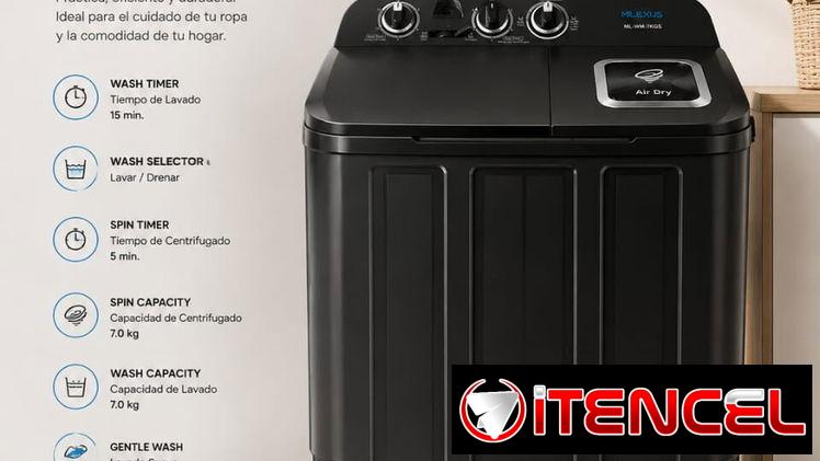 Lavadora semiautomática de doble tina 7kg