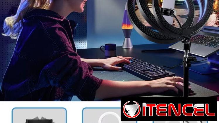 Trípode 📍📸✨ Aro de Luz RGB 1.70 m – Ideal para Fotos, Videos y Streaming ✨📸