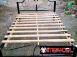 Camas de tubo y colchones de espuma completo juegos de comedor