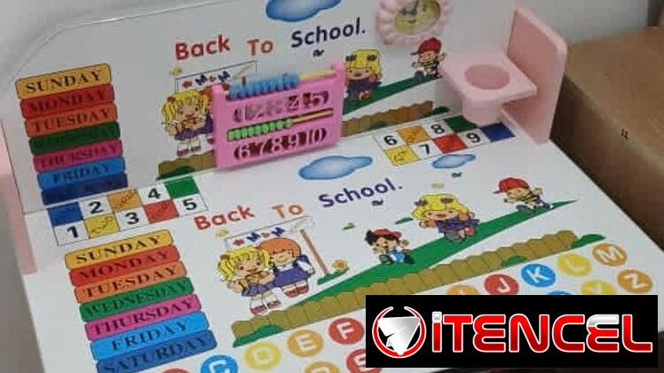 Set de escritorio escolar para niños, mesitas de estudio para niños