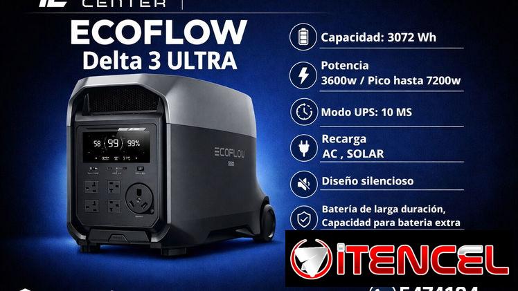 Ecoflow desde 120 usd y Accesorios.  Delta 2, 3, 3 classic, river pro, delta pro, max, lamparas, Extensión tdo 0km