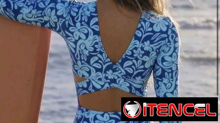 Trusa de mangas largas con estampado azul