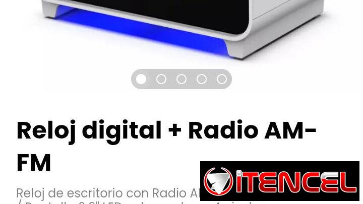 Reloj de escritorio con Radio AM/FM integrado