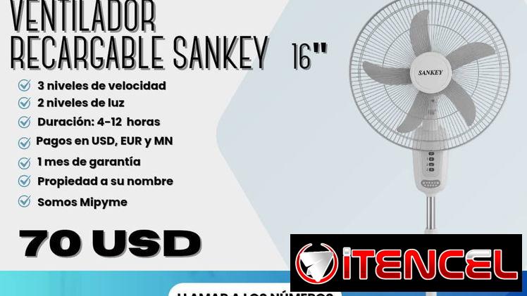 VENTILADOR RECARGABLE SANKEY