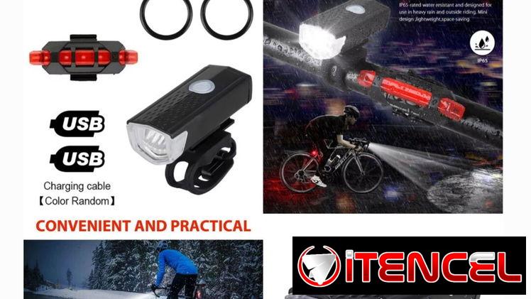 Juego de luces delanteras y traseras para bicicleta