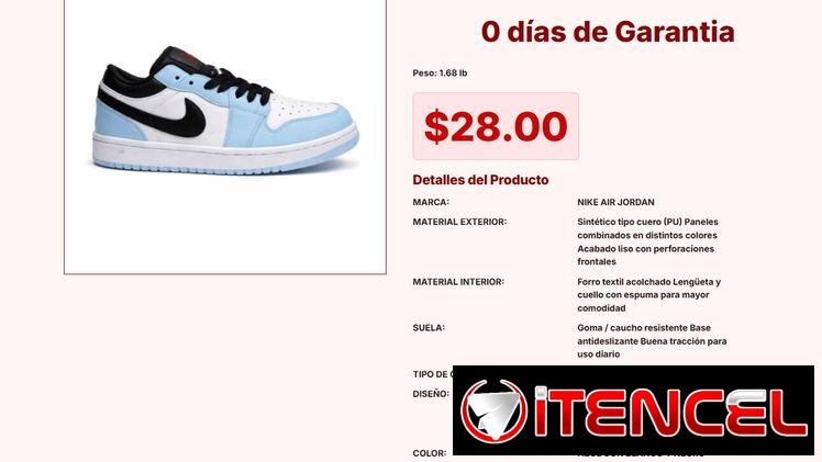 TENIS NIKE AIR JORDAN AZUL CON BLANCO Y NEGRO VPT#-0324